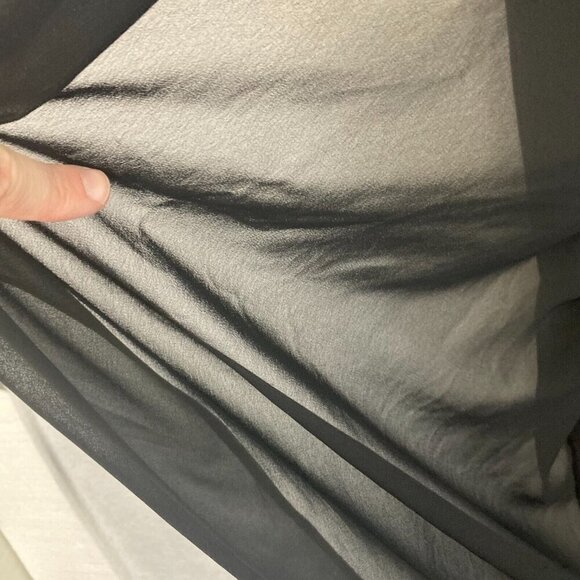 R&M Richards Chiffon Evening Dress Gown Sz‎ 16 Empire Waist Black Formal Wedding - Picture 7 of 16